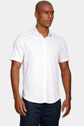 CAMISA MAS MC SLIM CETIM C ELASTANO BRANCO