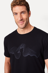CAMISETA RSV SLIM MC EST PICA PAU WAVES PRETO