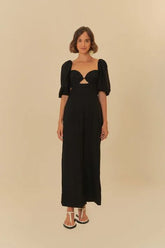 MACACAO MANGAS PESPONTO FARM PRETO