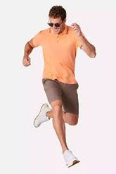 POLO RSV MAS MC FRISO RAJADO LARANJA BERGAMOTA