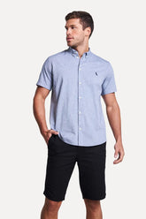 CAMISA RESERVA MASC MC OXFORD COLLOR MARINHO