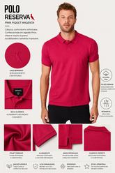 POLO RSV MASC MC PIMA PIQUET MAGENTA