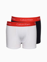KIT 2 CUECAS CKJ KIDS MASC TRUNK VERMELHO/BRANCO