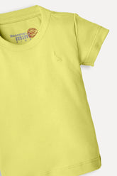 CAMISETA RS MINI BB PIMA MELHOR DO MUNDO AMARELO CLARO