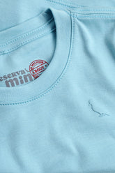 CAMISETA RS MINI BB PIMA MELHOR DO MUNDO TURQUESA