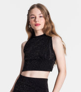 CROPPED SM JUV LUREX BRILHO GL ALT BARRA PRETO