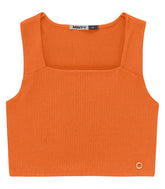 CROPPED SM GL QUAD RIB LUREX BRILHO LARANJA