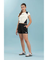 CONJ FEM JUV BL DREAM TEAM SHORT MICROF BRANCO/PRETO