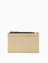 PORTA CARTAO ZIPER CKJ FEM QUEIMA CK AREIA