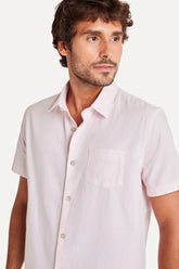 CAMISA MASC MC OXFORD SIMPLES ROSA