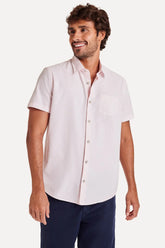 CAMISA MASC MC OXFORD SIMPLES ROSA