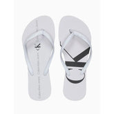 CHINELO CKJ FEM LOGO CORRIDO CK BRANCO