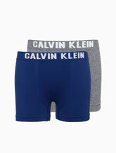 KIT 02 CUECAS CKJ KIDS TRUNK S COSTURA INDIGO/MESCLA