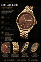 RELOGIO FEM PULS ACO DOUR MK DOURADO