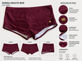 SUNGA ADULTO BOX LISA VINHO