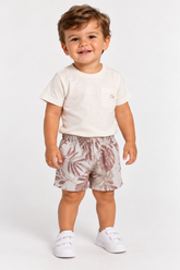 BERMUDA BOXER OGOCHI KIDS ESSENC ESTAMP BRANCO 9611
