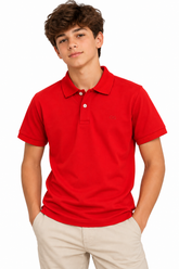 POLO OGOCHI KIDS MC ESSENCIAL LISA 0045 VERMELHO