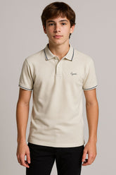 POLO OGOCHI KIDS MC CASUAL SLIM DET BEGE 4501