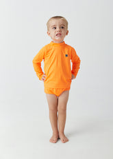 SUNGA BOX MAS KIDS BB UM MAIS UM LARANJA NEON