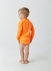 BLUSA PROTECAO UVA KIDS BB UM MAIS UM LARANJA NEON