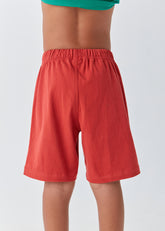 BERMUDA MAS SARJA DET BARRA CADARCO VERMELHO