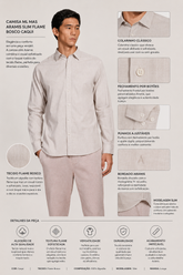 CAMISA ML MAS ARAMIS SLIM FLAME BOSCO CAQUI