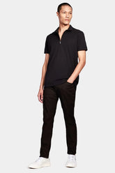 POLO MAS MC PIQUET ZIPER ARAMIS PRETO