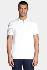 POLO MAS MC PIQUET ZIPER ARAMIS BRANCO