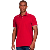POLO MAS MC CLASSIC 1 FRISO ARAMIS VERMELHO/OFF