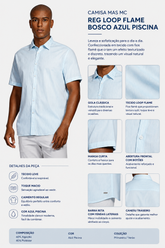 CAMISA MAS MC REG LOOP FLAME BOSCO AZUL PISCINA