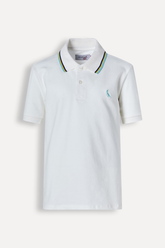 POLO RSV MINI MAS MC PIQUET 3 FRISOS OFF WHITE