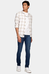 CALCA JEANS MAS SKINNY STONADO MEDIO AZUL MEDIO