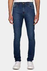 CALCA JEANS MAS SKINNY STONADO MEDIO AZUL MEDIO