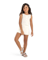 CONJUNTO FEM REG E SHORT SAIA TRICOLINE BRANCO
