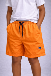 SHORT TACTEL MASC LISO JAIAL LARANJA NEON/MARINHO