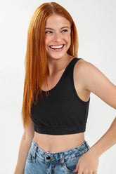 TOP FEM JUV EM COTTON LEVE PRETO