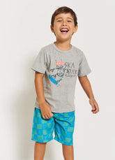 CONJ MAS CAM E BERM ROBOZINHO MESCLA/AZUL/VERDE