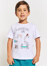 CONJ MAS CAM E BERM MLT ADVENTURE TIME BRANCO/PETROLEO