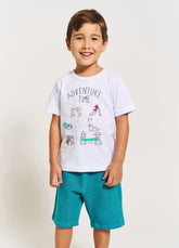 CONJ MAS CAM E BERM MLT ADVENTURE TIME BRANCO/PETROLEO