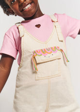 MACAQUINHO FEM SARJA FLOWER POWER OFF WHITE