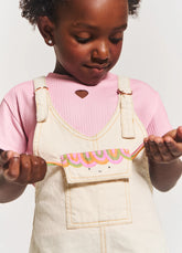 MACAQUINHO FEM SARJA FLOWER POWER OFF WHITE