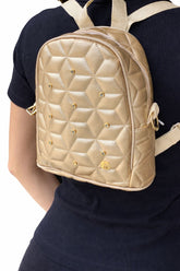 MINI MOCHILA MEDALHA DOURADA DOURADO