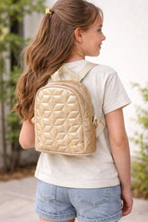 MINI MOCHILA MEDALHA DOURADA DOURADO
