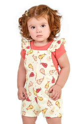 CONJ FEM BL LISA E JARDINEIRA EST PERAS OFF WHITE