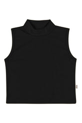 REGATA CROPPED FEM GOLA ALTA RIB CANEL PRETO