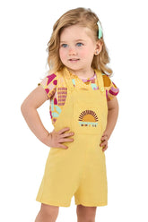 CONJ BL EST E JARD TEXTUR BOLSO SUMMER AMARELO