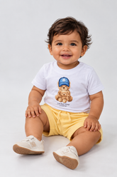 CONJ MAS BB CAM BODY URSOS BONE BERM PIQ BRANCO/AMARELO
