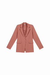 BLAZER FEM TECIDO SARJADO ROSA SECO
