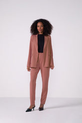 BLAZER FEM TECIDO SARJADO ROSA SECO