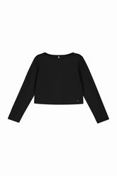 BLUSAO FEM ML MOLETOM PONTO ROMA PRETO